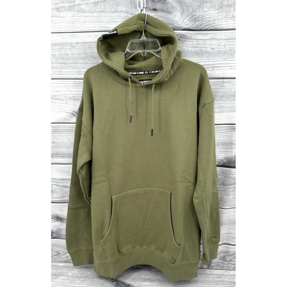 DIXXON FLANNEL CO GREEN HOODED SWEATSHIRT HOODIE ‎ Men's Size Large   NEW!!